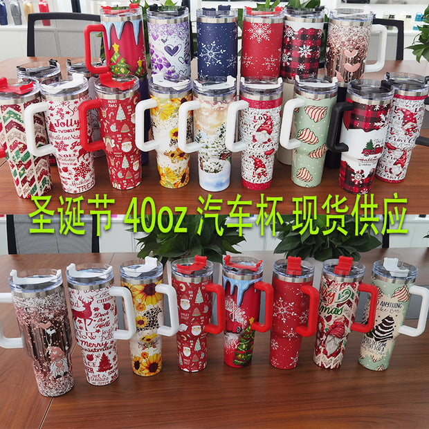 40oz Christmas Large Capacity Straw Ice Cup