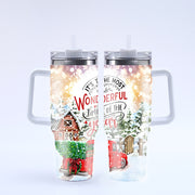 40oz Christmas Large Capacity Straw Ice Cup