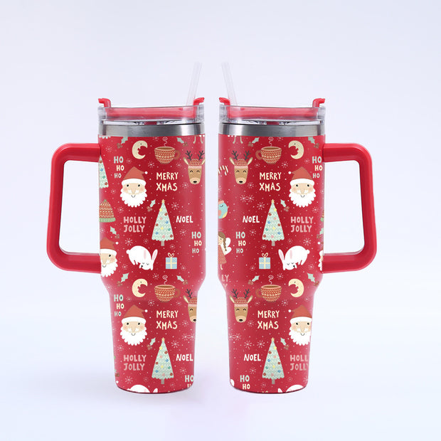 40oz Christmas Large Capacity Straw Ice Cup