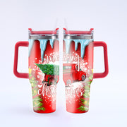 40oz Christmas Large Capacity Straw Ice Cup