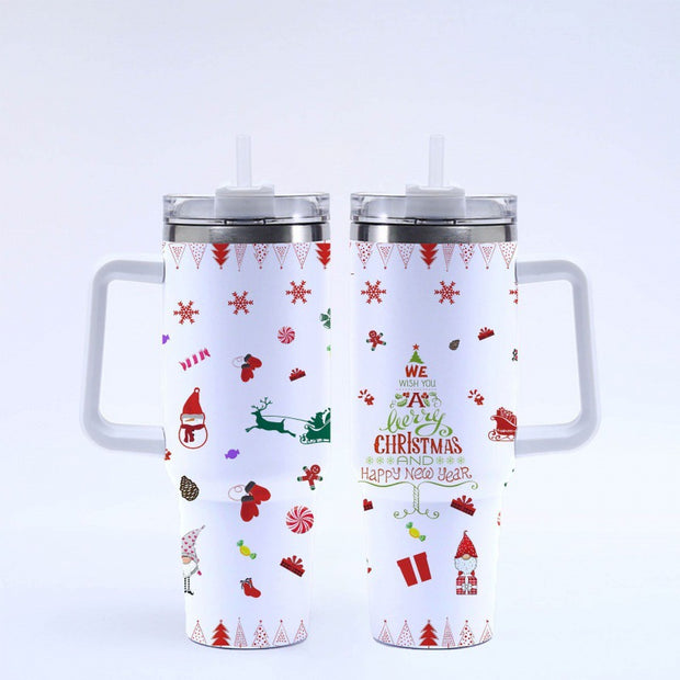 40oz Christmas Large Capacity Straw Ice Cup