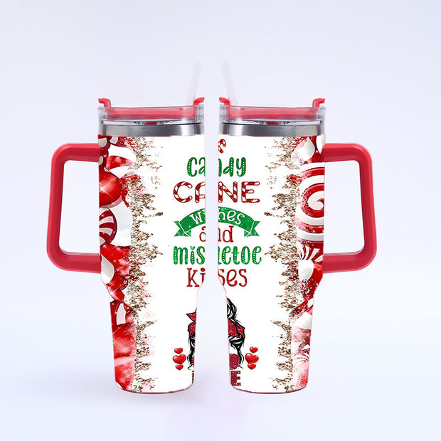 40oz Christmas Large Capacity Straw Ice Cup